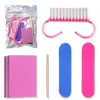 Kit de Herramientas para Uñas: Tiras para Pulir y Abrillantar, Mini Bloques de Tofu, Palitos Pulidores, Palitos de Madera, Cepillos de Cuerno, Herramientas para Uñas