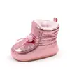 Botas de Algodón de Invierno Nuevas para Bebé de 0 a 1 Año Calzado Cálido para Niños Pequeños Más Terciopelo Impermeable Antideslizante Piel Brillante