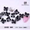 Nova broca transparente preta com fundo pontiagudo Super Flash Nail Art em forma de broca Love Drill Smoke Gray Stack Drill Nail Sticker Drill