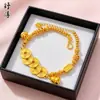 Pulsera de Mariposa Dorada Perla Hielo Triturado, Pulsera de Calabaza Corazón Perla de la Suerte, Trébol de Cuatro Hojas Oro Arena, Venta Directa del Fabricante