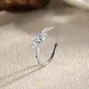 Anillo Geométrico Nuevo de Plata de Ley S925 Europea y Americana con Circonita para Mujer, Moderno y de Alta Gama, Anillo para Dedo Índice Más Vendido Transfronterizo