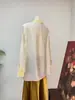 Zhi LiNuevo Estilo Chino Tendencia Nacional Bordado Brillo Fino Camisa 2026 Principios de Otoño Nuevo Cuello Alto Ligero Tendencia Top para Mujer
