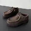 Otoño 2026 Estilo Caliente Moda Versátil Con Cordones Suela Gruesa Tallas Grandes Zapatos Británicos Comercio Exterior Al por Mayor