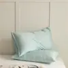 Paquete de 2 Fundas de Almohada Lenzing Tencel de 60 Piezas, Color Sólido, Diseño Sencillo, Funda de Almohada de Seda Helada Enfriadora de Verano para Almohadas Individuales o Dobles