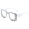 Han Meng Nuevos Lentes de Sol Y2K Europeos y Americanos Cuadrados Color Caramelo Gafas de Fiesta Personalizadas Unisex Lentes de Sol de Montura Grande