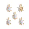 Acessórios para Joias de Liga DIY Estampados Animal Marinho Tubarão Tartaruga Concha Pingente Pulseira Colar Pingente W488