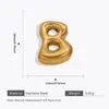 Accesorios de Letras Burbuja de Acero Inoxidable Colgantes de 26 Letras Colgantes con Agujero Pasante Accesorios para Collares Pulseras Joyería DIY