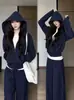 Sudadera de Otoño Conjunto Deportivo para Mujer Otoño Casual Estilo Coreano Sensación de Alta Gama Conjunto Completo OOTD Atuendo de Estilo Relajado Otoño