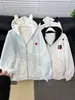 Sudadera con capucha de punto retro americano de lunares y orejas de gato para mujer, nueva chaqueta casual estilo universitario para primavera y otoño 2026, moderna