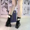 Calcetines de Primavera y Verano para Mujer, Calcetines Estilo Lolita Japonés Jk, Calcetines con Alas 3D, Calcetines de Ángel, Calcetines Ligeramente Caídos Lindos, Calcetines para Niña, Absorbentes de Sudor