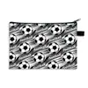 Cartera para monedas grande de temática de fútbol nueva de Temu transfronteriza, bolsa simple cuadrada para almacenamiento de papelería, estuche para lápices de gran capacidad para estudiantes