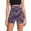 Shorts Deportivos Camuflados de Cintura Alta con Control de Abdomen, de Verano, Europeos y Americanos, Ajustados, para Levantar Glúteos, Fitness, de Tres Cuartos, para Yoga para Mujeres