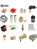 380 accesorios para máquina de lavado de autos, adecuados para la máquina de limpieza de cabello negro 280, incluyendo todos los conectores, manómetro, regulador de presión y filtro