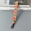 Cordão de pulso para celular bordado, cordão de pulso retrô, corrente com totem estilo nacional, pulseira de pulso larga e resistente para mulheres, anti-perda