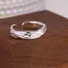 Anillo Estilo Xiaohongshu para Mujer con Incrustaciones de Diamante, Fresco y Dulce, Delicado y Versátil, Anillo Abierto Ajustable