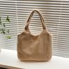Bolso de Hombro de Pana Transfronterizo de Gran Capacidad, Nuevo Estilo de Moda Otoño 2026, Estilo Casual Simple Perezoso, Moderno