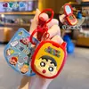 Boneco de Pelúcia Autêntico Crayon Shin-Chan Saco de Dormir Chaveiro Carro de Desenho Animado Chaveiro de Bolsa Pingente Presente