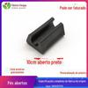 10mm pé aberto preto plano aberto cadeira pé almofada redonda tubo de plástico especial ranhura almofada pé
