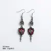 Nuevos pendientes de la serie estilo gótico retro oscuro pendientes de corazón de personalidad joyería de aleación de aceite de gota fabricantes al por mayor