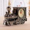 Reloj Despertador Creativo Estilo Antiguo de Locomotora Modelo de Plástico de Moda para Estudiantes Adorno Regalo para el Hogar Venta al por Mayor Retro Vintage
