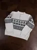 Suéter Fair Isle Retro con Cuello Henry de Pingüino Navideño para Mujer, Diseño Otoño e Invierno, Top de Punto Holgado y Versátil para Pareja