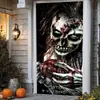Tela de Fondo Nueva para Halloween Transfronteriza Atmósfera de Gama Alta Cubierta de Puerta Decoración de Puerta Interior Festiva Tela Colgante Personalización del Ancho de la Puerta