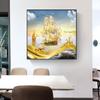 Fábrica de pinturas decorativas de alto nivel para la entrada de una casa, armario colgante, pintura mural para pasillo, dormitorio, restaurante, navegación tranquila