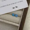 Pendientes de Trébol de Cuatro Hojas con Turquesa Bañados en Oro de 18 Quilates de Plata de Ley 925 Exquisitos Florales de Nicho Retro Elegantes Pendientes de Alta Gama