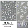 Pegatinas Retro de Uñas con Flores Florecientes Flor Blanca Fresca y Elegante Margarita Pegamento Fuerte y Delgado para Uñas Pegatinas Decoración Venta al por Mayor