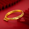 Vietnam Shajin III III Pulseira Sino Latão Banhado a Ouro Brilhante Boca Fechada Moda Pulseira Feminina Presente Presente