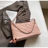 Bolsa Pequena para Mulheres 2024 Primavera e Verão Novo Estilo Matelassê Fio Bordado Bolsa Saco Balde Transversal de Corrente Fashion para Trabalho