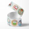 Pegatina caliente transfronteriza 500 caricatura taza de té gato gracias por tu pedido etiqueta de regalo de tienda pegatina 1 pulgada