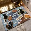 Alfombrilla de Baño de Dibujos Animados 3D, Felpudo Resistente a la Suciedad y Fácil de Limpiar para la Entrada del Baño, Alfombrilla Doméstica Absorbente de Agua de Diatomeas