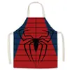Delantal con estampado de superhéroes Marvel Superman Iron Man Batman adulto niños bata de limpieza ventas directas de fábrica