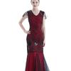 Vestido Amazônico Bordado à Mão com Contas e Lantejoulas Novo para Exportação Anos 1920 Vestido de Banquete Europeu e Americano Lote
