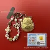 Varios Llaveros de Gato de la Suerte Labubu, Colgantes de Bolsa con Pan de Oro, Colgantes para Cadena de Teléfono Móvil, Venta al por Mayor para Transmisiones en Vivo de Douyin