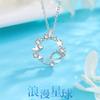 Collar Planeta para Mujer Plata Esterlina Piedra Luna Ojo de Gato Colgante Luz Lujo Nicho Estilo Transfronterizo Estilo Cadena Clavícula Día de San Valentín