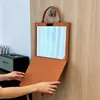 Espejo de cuerpo entero portátil de fieltro al por mayor, espejo de tocador plegable de pared, espejo de mano para guardar, adecuado para dormitorios y uso doméstico, personalizable