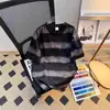 Camiseta Listrada de Manga Curta com Gola Redonda, Estilo Harajuku, Verão, Tendência, Retrô, Versátil, Sem Marca, Simples e Estilosa, Novo Estilo para Homens