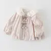 Casaco para Bebê Menina Primavera e Outono 2026 Novo Estilo Coreano Moda Cardigã Infantil Roupas Outono Roupa Exterior para Bebê Top