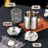 Pote de Filtro de Óleo de Aço Inoxidável 304 Transfronteiriço Frigideira de Cozinha Pote de Filtro Doméstico Tanque de Armazenamento de Óleo Tanque de Banha Separação de Resíduos de Óleo