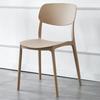 Silla de plástico, silla nórdica sencilla para comedor, silla de plástico cocido, silla con respaldo cuadrado, silla para adultos, silla para el hogar, silla de cafetería y ocio.