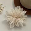 Horquilla de Flores de Gasa Elegante Super Hada para Mujer Verano Parte Trasera de la Cabeza Clip Ponda Tocado Simple Clip de Primavera