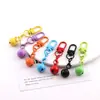 Llavero de Timbre Pintado de Colores DIY Hecho a Mano Estuche para Auriculares Colgante de Bolsa Materiales para Joyería Accesorios