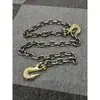 Gancho de Cuerno de Oveja para Levantar Cadena de Doble Gancho Levantamiento de Piedras Cadena de Acero Horquilla de Grúa Cadena de Unión para Levantar Carretilla Elevadora Cadena de Tarjeta Gancho de Levantamiento