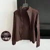 Chamarra de Yoga para Mujer, Cortavientos y Cálida para Deportes al Aire Libre, Top de Fitness de Doble Cara de Forro Polar con Mangas Largas, Ropa de Yoga para Mujer en Otoño e Invierno