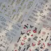 Adesivos de Manicure Metálicos Tomoni Estilo Escuro Adesivos para Unhas Joias Mistas de Asas de Anjo Gótico de Alta Qualidade
