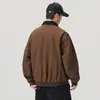 Jaqueta de Algodão Lavado Vintage Tendência Estilo Americano Nova para Outono/Inverno 2026 para Homens, Modelagem Solta Versátil com Gola Reversível Jaqueta de Trabalho Venda por Atacado
