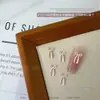 Arte de Unha Laço Pérola Joia Novo Doce Princesa Gravata Borboleta Rosa Tridimensional Luxo Leve Usar Armadura Acessórios DIY