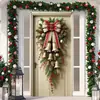 Cortina de puerta de Navidad, tela de fondo de puerta de poliéster, decoración de puerta para fiestas festivas, venta al por mayor transfronteriza, admite diseños personalizados basados en imágenes proporcionadas